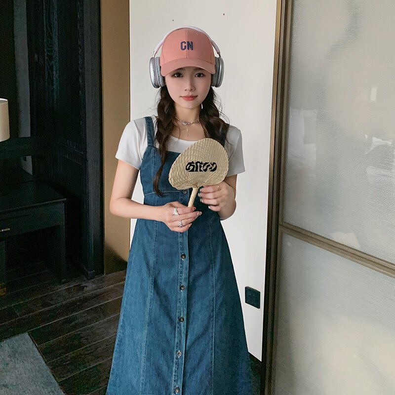 现货水洗牛仔背带裙夏装夏款夏天185-8533-P95-K148,女装连衣裙,浙宝185