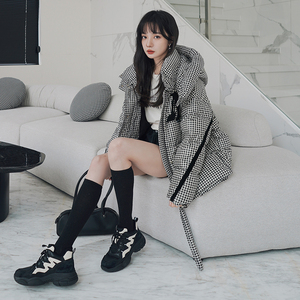 现货 千鸟格90绒羽绒服外套女185-MY8829图片