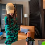 档口现货经典搭配条纹连衣裙两件套185-9912T恤，女装连衣裙，浙宝185