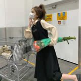 现货数据好设计感撞色假两件连衣裙185-8588-P125-K178，女装连衣裙，浙宝185
