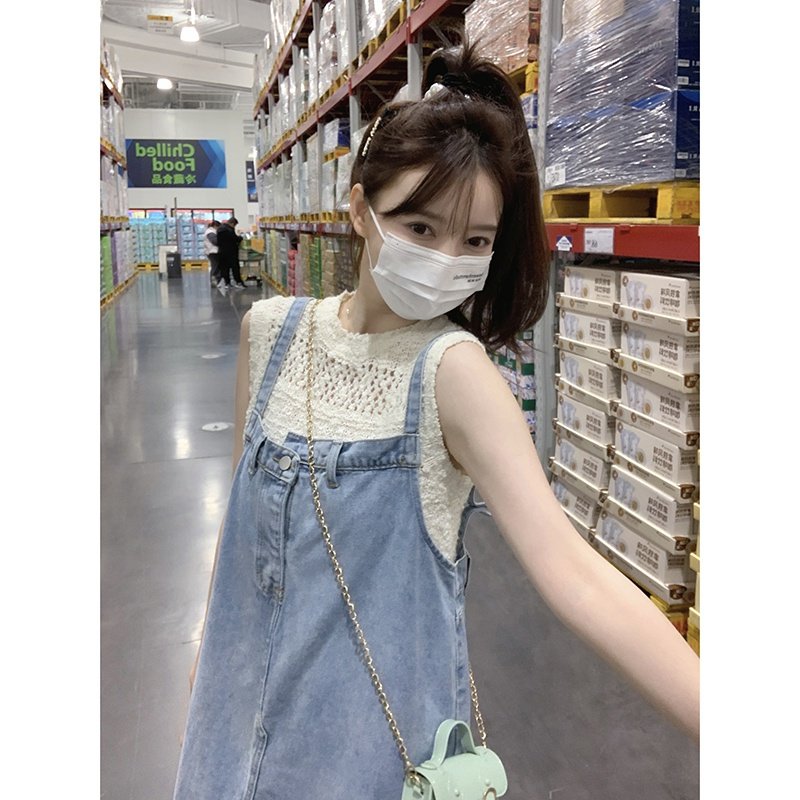 现货今年流行水洗牛仔背带连衣裙185-8528-P95-K148,女装连衣裙,浙宝185