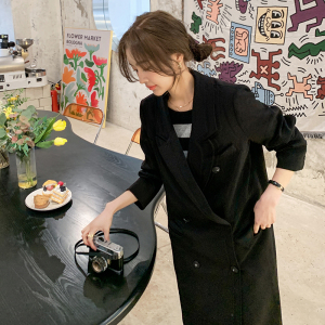 中长款长款长袖秋季薄款法式风衣韩版宽松国风爵士春秋显瘦气质图片