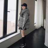 现货千鸟格90绒羽绒服外套女185-MY8829，女装羽绒服，浙宝185