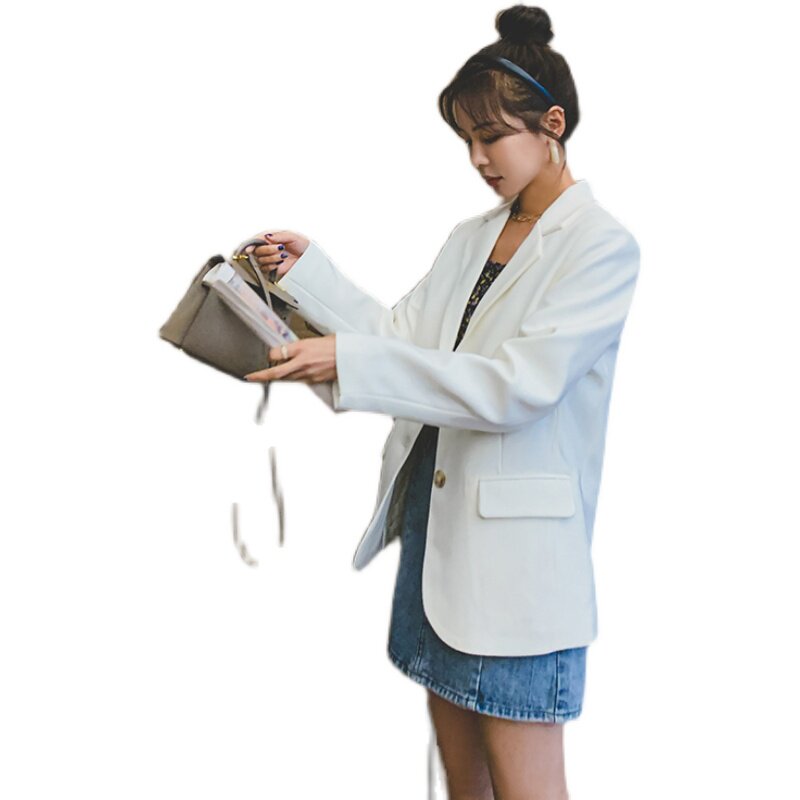 现货2022春装新款贴标小西装外套女白色西服317-MY811-P115-178,女装西装,浙宝185