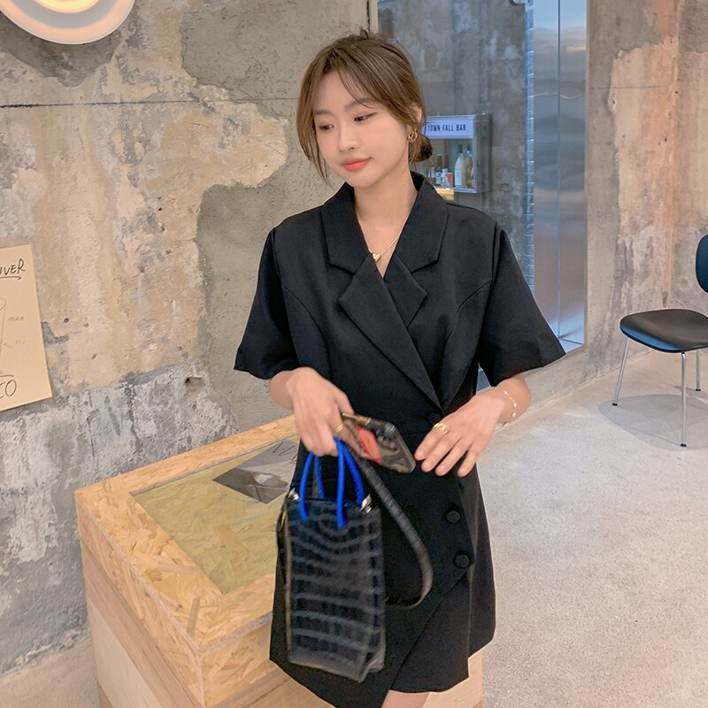 现货夏季减龄短袖西装外套连衣裙317-MY8872-P100-K148,女装连衣裙,浙宝185