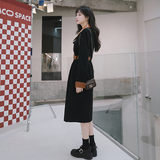 现货2022年秋装新款中长款高腰通勤连衣裙317-MY8839-P120-K178，女装连衣裙，浙宝185