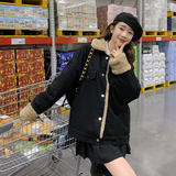 现货牛仔夹克兔毛内胆羊羔毛外套女185-9986-P185-K268，女装短外套，浙宝185