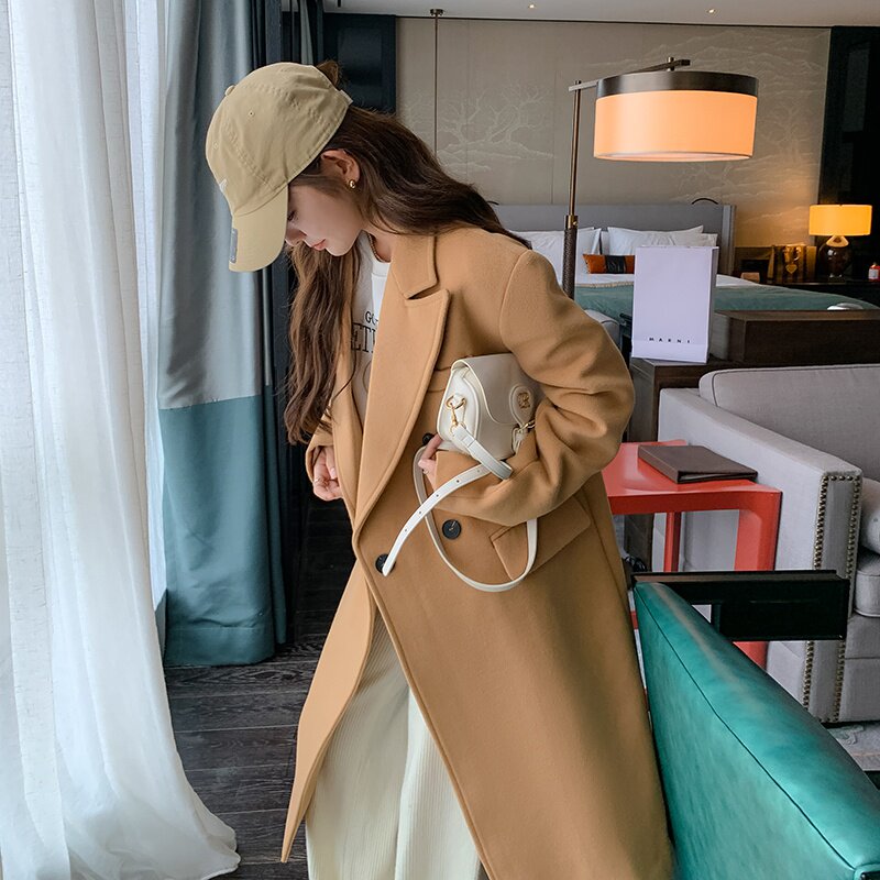 现货新款毛呢大衣外套女185-9961-P175-K268,女装毛呢外套,浙宝185