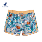蓝黄天堂鸟沙滩裤 surfcuz男士 速干可下水复古滚条款