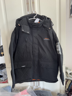 中华美家男羽绒服冬季 宽松鸭绒保暖外套休闲连帽中长男上衣