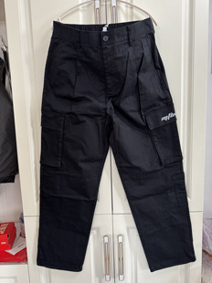 子 束脚绳舒适男宽松简约长裤 国货美家男休闲裤 春秋弹力直筒工装