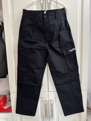 美特斯邦威直笥工装弹力束脚长裤