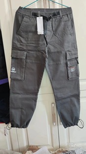 宽松慢跑裤 美家正品 春秋加厚弹力多口袋直筒运动裤 新款 男休闲裤