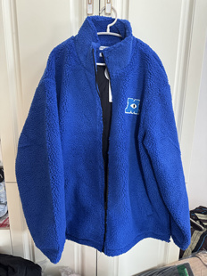 国会美特斯威男夹克冬新款 怪兽大学联名羊羔绒立领潮流宽松男外套