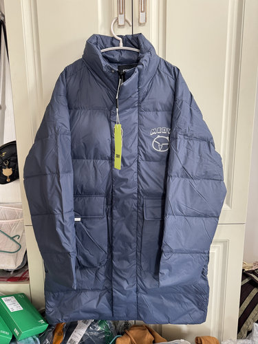 森马男连帽长款加厚羽绒服