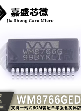 全新原装 WM8766GEDS/RV WM8766G SSOP28 数模转换芯片DAC 现货