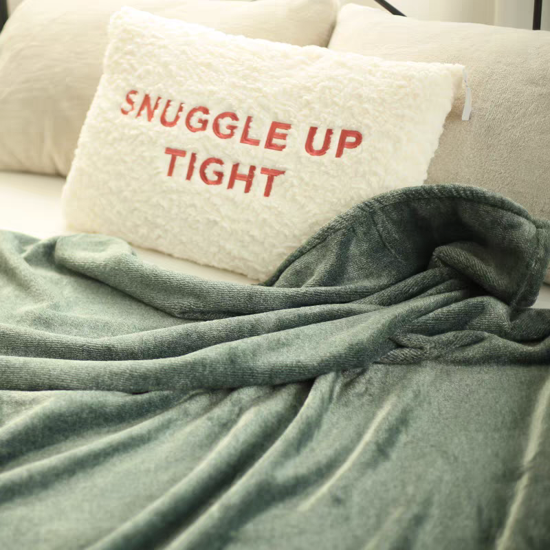 4斤外贸出口色织双人毛毯夏季空调薄被子珊瑚绒毯子床单沙发盖毯