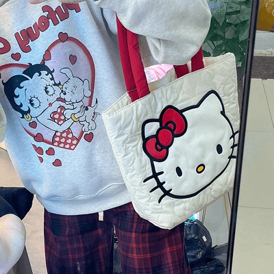 hellokitty包包女大容量通勤托特包秋冬早班上班上课手提斜挎包