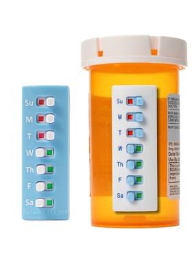 跨境新品 Reusable Pill Tracker & Reminder 药丸提醒追踪器工具