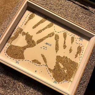 海边沙滩手印沙画手工diy材料包相框情侣自制家居装饰品摆件闺蜜