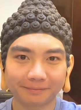 如来佛祖泳帽头套佛主佛头服装表演出万圣节袈裟毛毯cospla搞怪笑