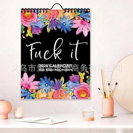 跨境新品Fuck It 2026 Calendar 为疲惫女人准备的 2026 年日历