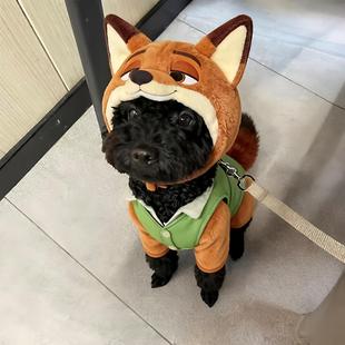 尼克朱迪狗狗衣服疯狂动物城周边猫咪小型犬宠物冬装加绒连体衣服