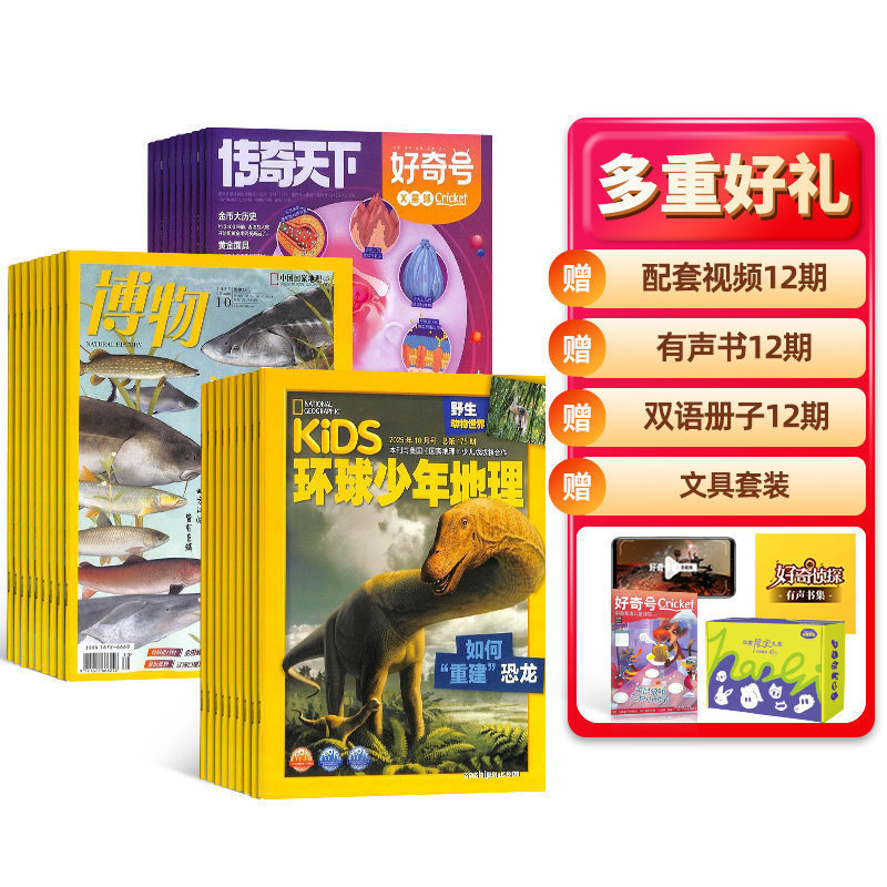 【限时促销】好奇号/博物/问天少年/意林少年版 杂志组合订阅 2026年1月起订 杂志铺 少儿科普兴趣阅读书籍期刊杂志 少儿课外