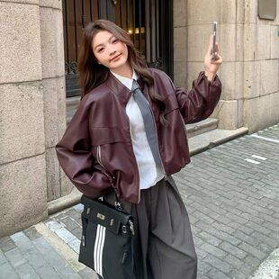 2025爆款 皮衣驼绒内胆保暖大气