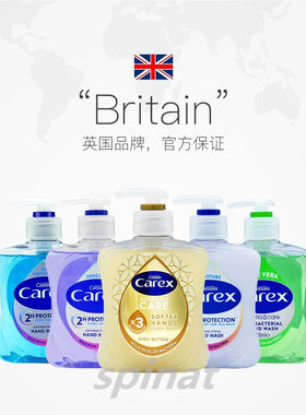 英国进口Carex洗手液抑菌长效保护儿童加信氏杀菌消毒滋润洗手液