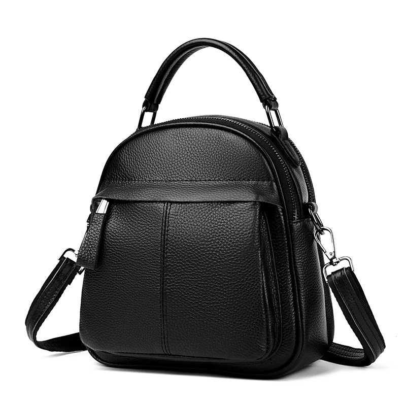 头层牛皮真皮双肩女包迷你百搭时尚背包简约多功能休闲小背包,箱包皮具/热销女包/男包,双肩背包,淘宝优惠券,粉丝福利购,淘宝优惠卷