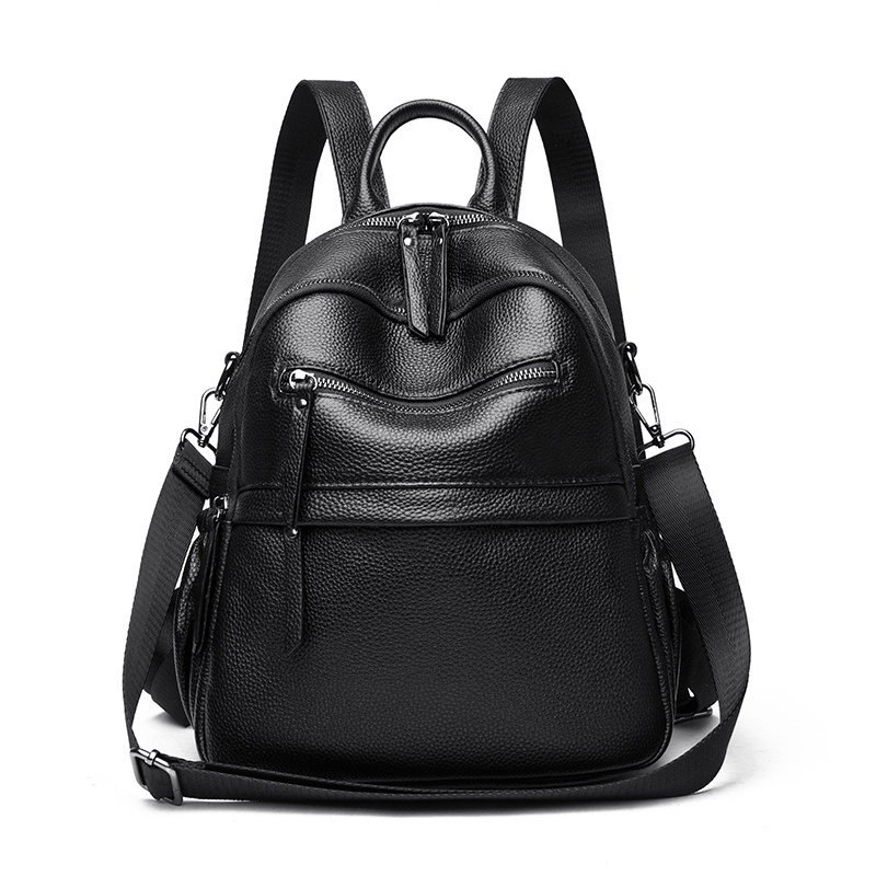 头层牛皮休闲简约风真皮双肩包女时尚百搭大容量轻便旅行背包,箱包皮具/热销女包/男包,双肩背包,淘宝优惠券,粉丝福利购,淘宝优惠卷