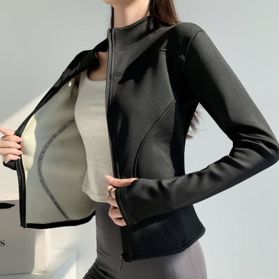 加绒加厚瑜伽服女2025新款上衣