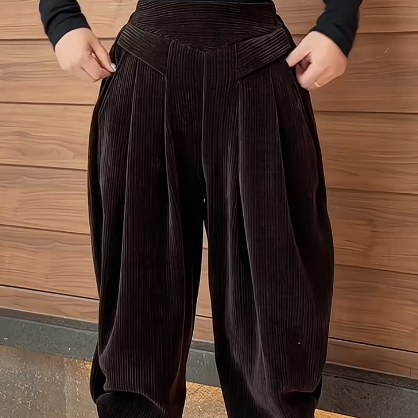休闲简约净版压褶雪尼尔哈伦裤遮肉显瘦裤子女新款通勤中老年女装,女装/女士精品,中老年女装,淘宝优惠券,粉丝福利购,淘宝优惠卷