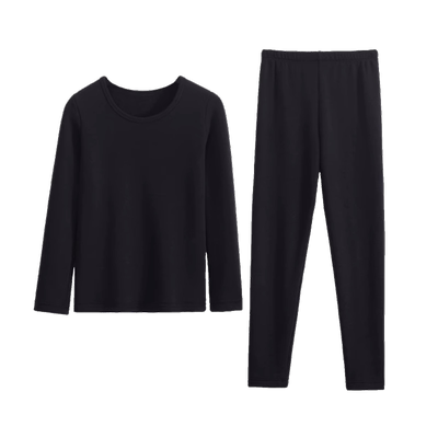 加绒纯棉保暖内衣月脚印女