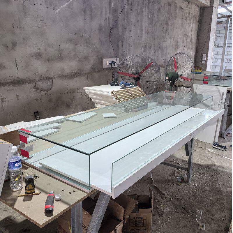 定制简易玻璃罩透明手办桌面饰品玻璃珠宝展示柜精品首饰玻璃柜台