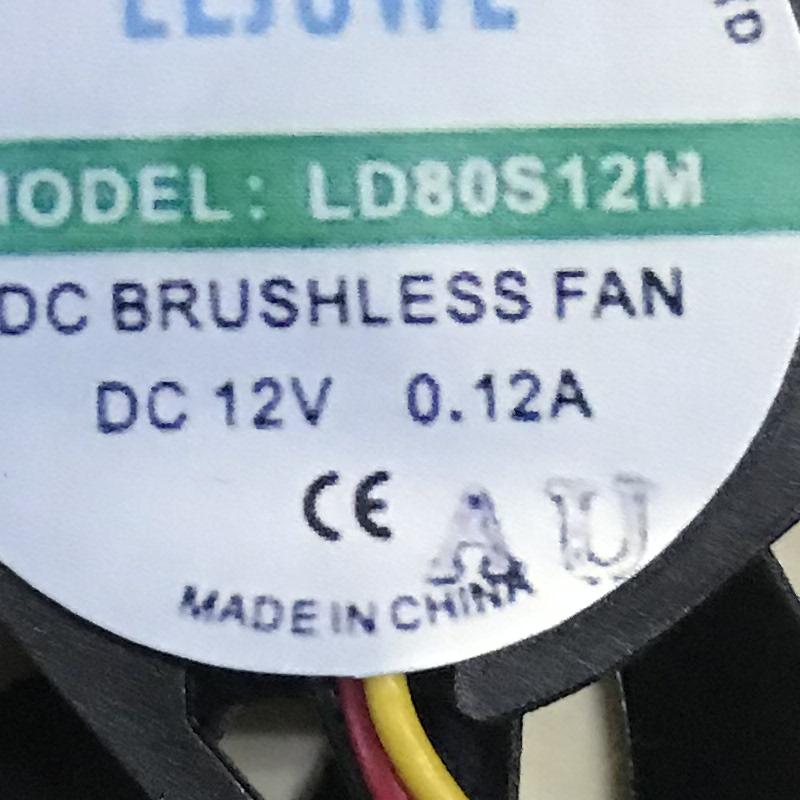 全新现货 LD80S12M DC12V  0.12A LEJOWE 3线机箱散热风扇 8厘米
