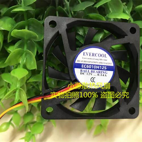 全新EVERCOOL捷冷 EC6010H12S DC12V 0.14A  3线 静音散热风扇
