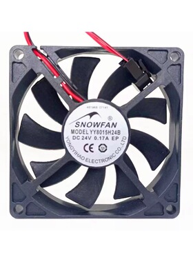 全新SNOWFAN YY8015H24B DC24V 0.17A 双滚珠轴承 变频器散热风扇