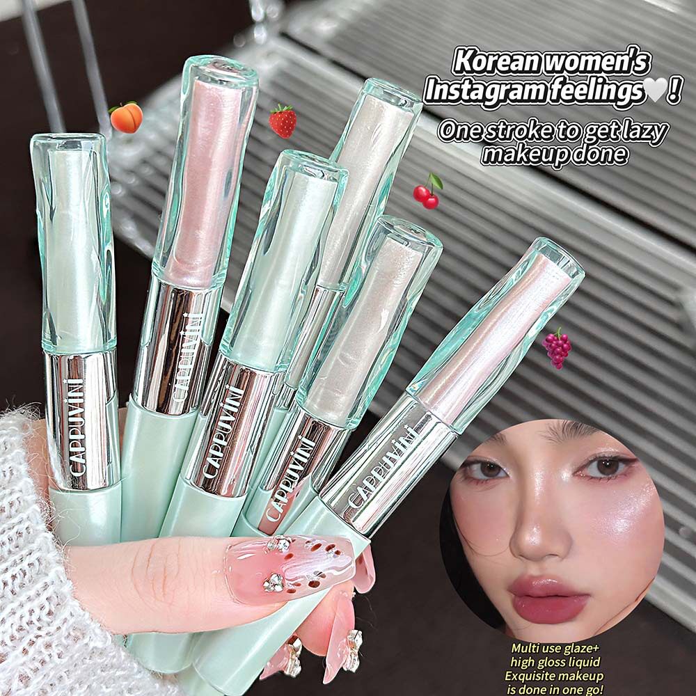 CAPPUVINI口红双头绵云多用笔高光低饱和柔雾哑光显色平价学生女