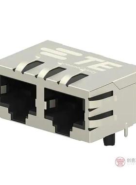 原装5-2301996-2全新CONN JACK 2PORT 100 BASE-T PCB正品