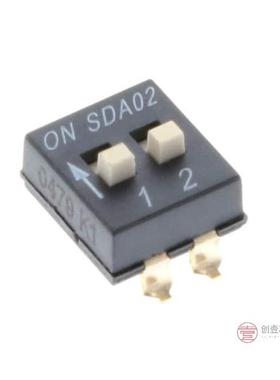 原装SDA02H1SBDR全新DIP SWITCH SMD 2 POS SLIDE正品
