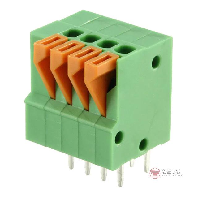 原装1-2834015-4全新TERM BLK 4POS TOP ENT 2.54M