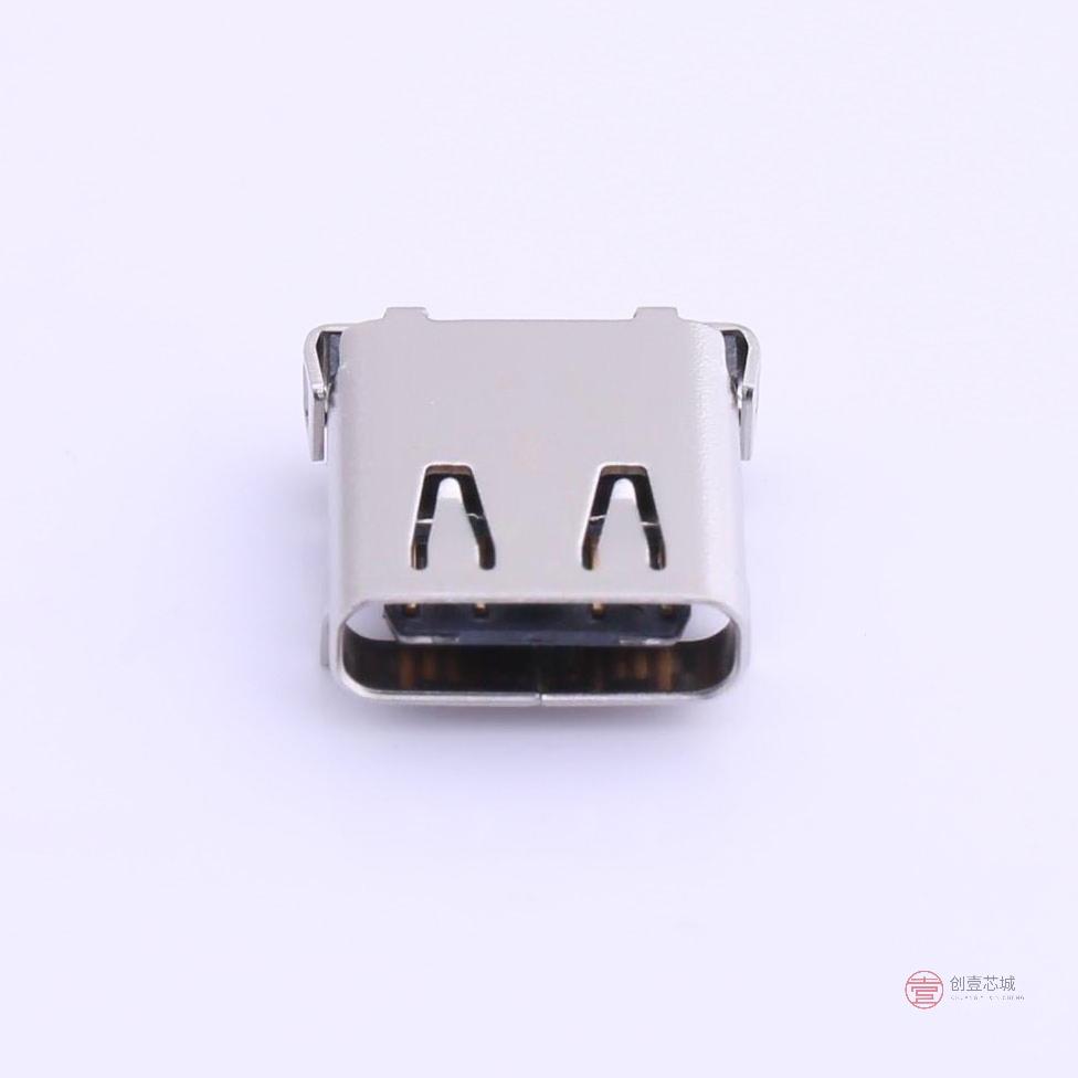 原装USB-306K全新Type-C 母座 卧贴 外壳脚长0.