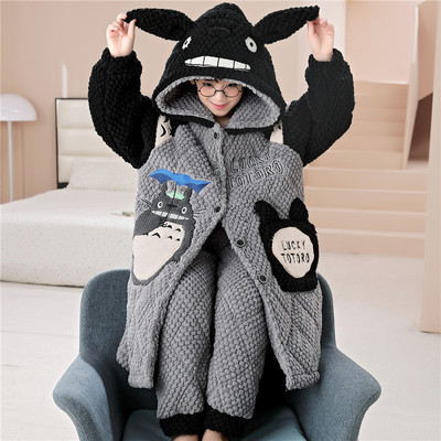 努比努米珊瑚绒夹棉可爱卡通冬季