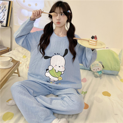 努比努米睡衣女生夹层棉