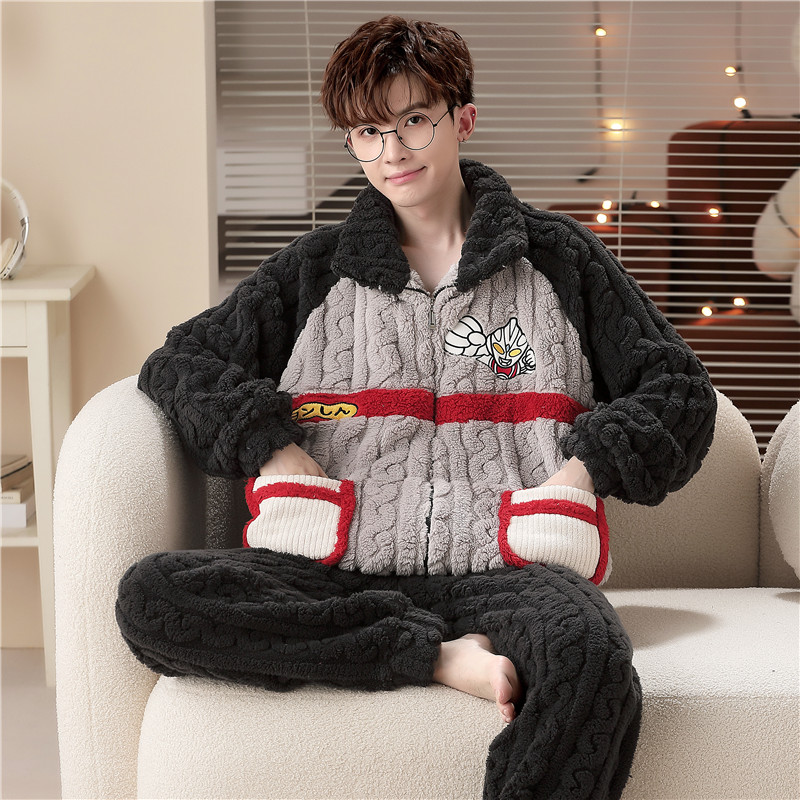 努比努米睡衣男青少年法兰绒