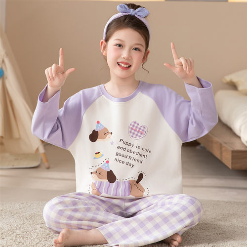 春秋季女孩14-15初中学生睡衣