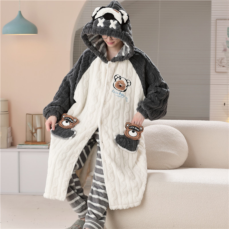 努比努米睡衣男青少年珊瑚绒