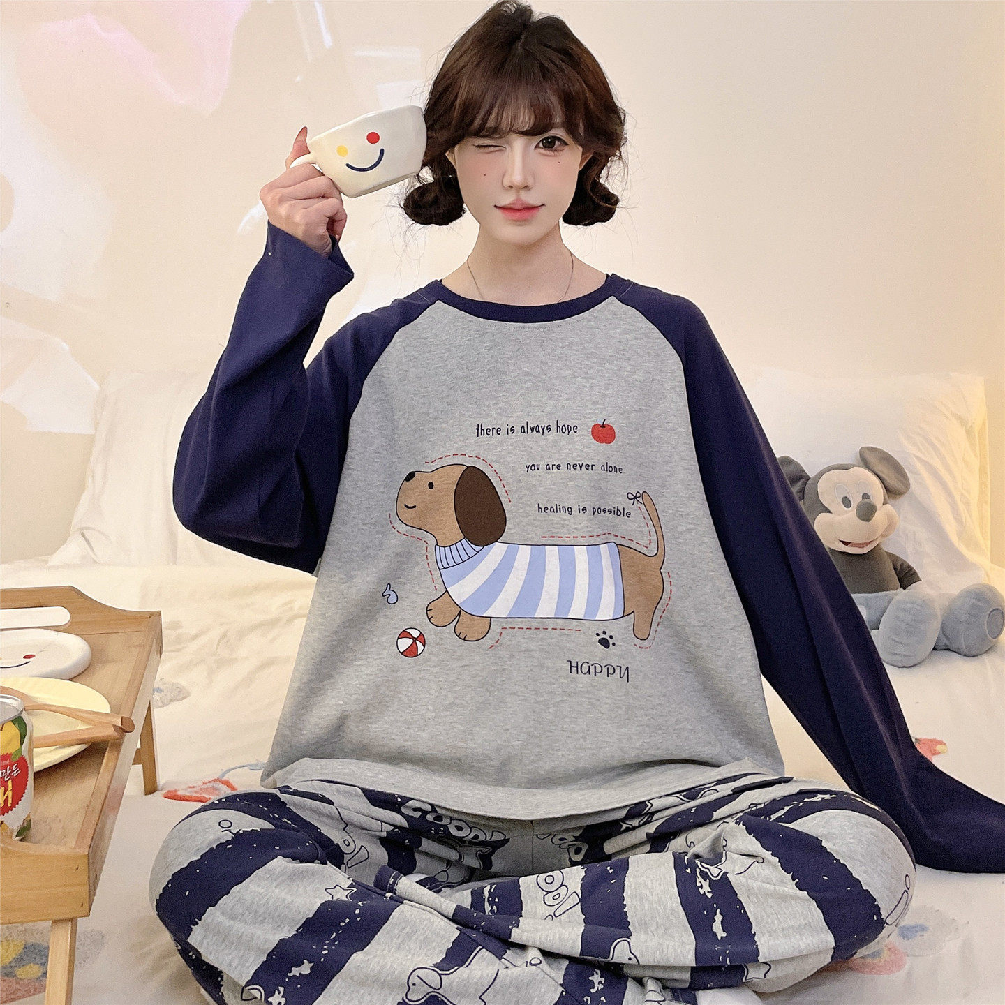 睡衣女生春秋季长袖纯棉大童女孩学生12-13-15岁可外穿家居服套装,女士内衣/男士内衣/家居服,睡衣/家居服套装,淘宝优惠券,粉丝福利购,淘宝优惠卷